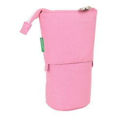 Zīmuļu Penālis Benetton Flamingo Pink Rozā (8 x 19 x 6 cm) cena un informācija | Penāļi | 220.lv