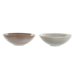 Глубокое блюдо DKD Home Decor Коричневый Зеленый Керамика (23 x 23 x 7.3 cm) (2 pcs) цена и информация | Посуда, тарелки, обеденные сервизы | 220.lv