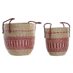 Grozs DKD Home Decor Dabisks Sarkans Jūraszāle (2 pcs) (34 x 34 x 40 cm) цена и информация | Ящики для вещей | 220.lv