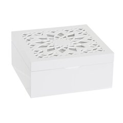 Коробочка для чая DKD Home Decor, деревянная (18 x 18 x 8 см) цена и информация | Посуда для хранения еды | 220.lv
