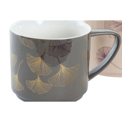 Набор из 4 кружек Mug DKD Home Decor Серый Бежевый Розовый Металл Белый современный (330 ml) цена и информация | Стаканы, фужеры, кувшины | 220.lv