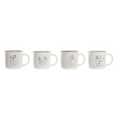 Кружка Mug DKD Home Decor, 370 мл, 4 шт. цена и информация | Стаканы, фужеры, кувшины | 220.lv