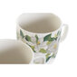 Krūze DKD Home Decor Porcelāns Balts Zaļš Shabby Chic (380 ml) (4 gb.) cena un informācija | Glāzes, krūzes, karafes | 220.lv