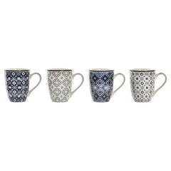 Кружка Mug DKD Home Decor Фарфор, 340 мл, 4 шт. цена и информация | Стаканы, фужеры, кувшины | 220.lv