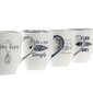 Krūze DKD Home Decor Porcelāns Pelēks Zils Vidusjūra (320 ml) (4 gb.) cena un informācija | Glāzes, krūzes, karafes | 220.lv