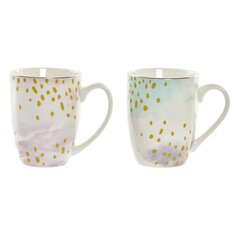 Кружка Mug DKD Home Decor, белая, 380 мл, 2 шт. цена и информация | Стаканы, фужеры, кувшины | 220.lv