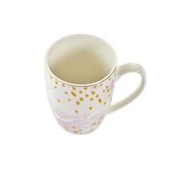 Krūze DKD Home Decor Porcelāns Rozā Piparmētra Balts (380 ml) (2 gb.) cena un informācija | Glāzes, krūzes, karafes | 220.lv