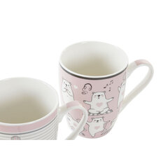 Кружка Mug DKD Home Decor Фарфор, 350 мл, 4 шт. цена и информация | Стаканы, фужеры, кувшины | 220.lv