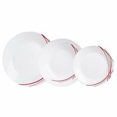 Посуда Arcopal Domitille Красный Белый Cтекло (18 Предметы) цена и информация | Посуда, тарелки, обеденные сервизы | 220.lv
