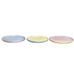 Мелкая тарелка DKD Home Decor Фарфор Bone China (20 x 20 x 2 cm) (3 шт) цена и информация | Посуда, тарелки, обеденные сервизы | 220.lv