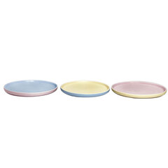 Paliktnis DKD Home Decor Porcelāns Bone China (20 x 20 x 2 cm) (3 pcs) cena un informācija | Trauki, šķīvji, pusdienu servīzes | 220.lv