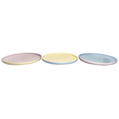 Paliktnis DKD Home Decor Porcelāns Bone China (3 pcs) (26 x 26 x 2 cm) cena un informācija | Trauki, šķīvji, pusdienu servīzes | 220.lv