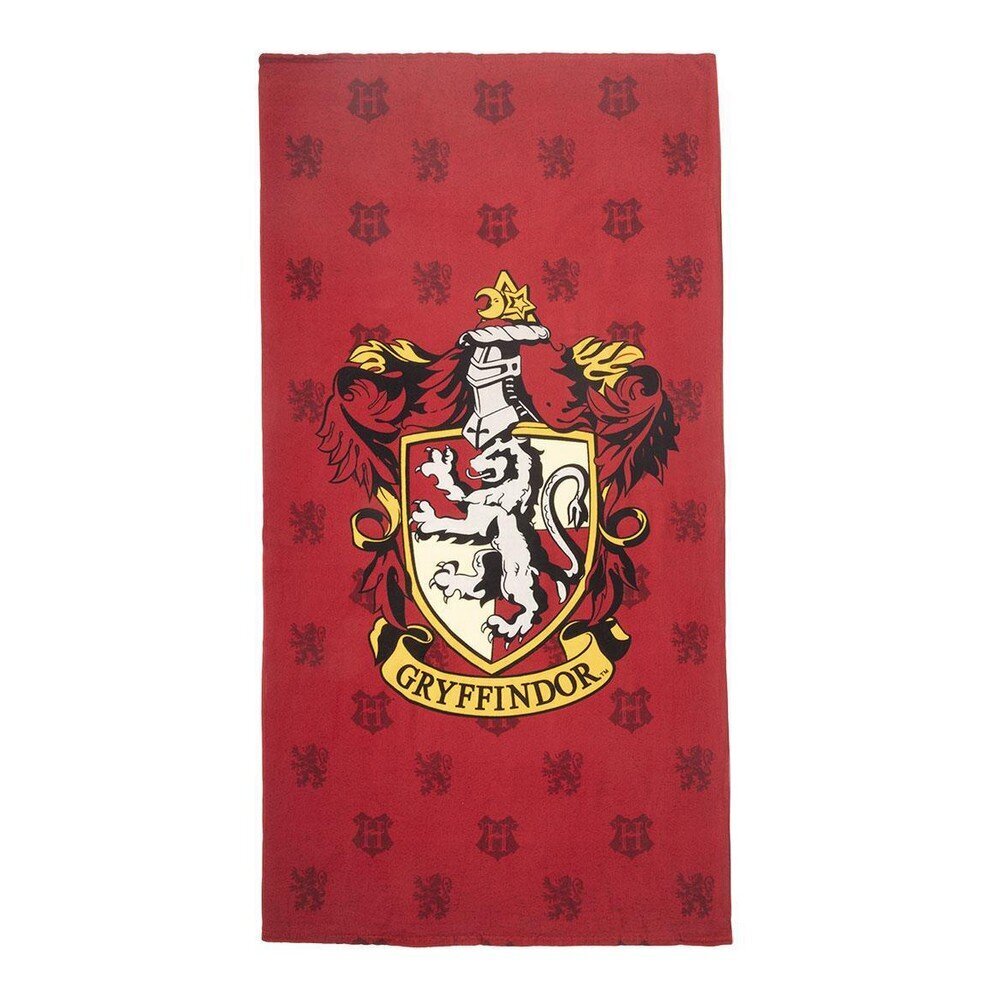 Pludmales dvielis Harry Potter Sarkans (90 x 180 cm) cena un informācija | Dvieļi | 220.lv