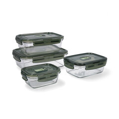 Pusdienu kastīšu komplekts Luminarc Pure Box Stikls Daudzkrāsains (4 pcs) cena un informācija | Trauki pārtikas uzglabāšanai | 220.lv