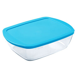 Pusdienu kastīte Pyrex Cook & Store Stikls Zils (23 x 16 x 6 cm) cena un informācija | Trauki pārtikas uzglabāšanai | 220.lv