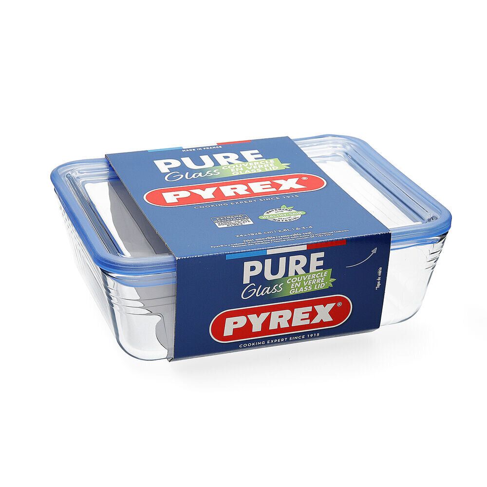 Pusdienu kastīte Pyrex Pure Glass Stikls Caurspīdīgs (2,6 L) цена и информация | Trauki pārtikas uzglabāšanai | 220.lv