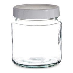 Skārdene Caurspīdīgs Balts Stikls (11,5 x 13,2 x 11,5 cm) (1000 ml) cena un informācija | Trauki un piederumi konservēšanai | 220.lv