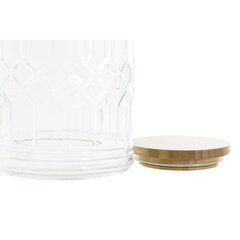 Skārdene DKD Home Decor Stikls Bambuss (13.6 x 13.6 x 18.7 cm) (1,8 L) cena un informācija | Trauki pārtikas uzglabāšanai | 220.lv