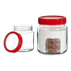 Skārdene Sarkans Caurspīdīgs Stikls (11,5 x 35,5 x 11,5 cm) (1000 ml) cena un informācija | Trauki pārtikas uzglabāšanai | 220.lv