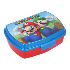 Sviestmaižu Kastīte Super Mario Plastmasa Sarkans Zils (17 x 5.6 x 13.3 cm) cena un informācija | Trauki pārtikas uzglabāšanai | 220.lv