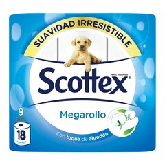 Туалетная бумага Scottex, 9 шт. цена и информация | Туалетная бумага, бумажные полотенца | 220.lv
