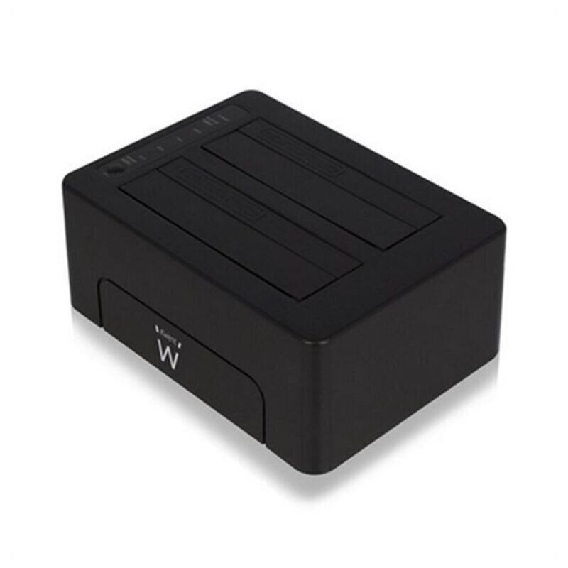 Divdoku stacija Ewent AAACET0186 Dual 2.5"-3.5" USB 3.1 ABS Melns cena un informācija | Portatīvo datoru dzesēšanas paliktņi un citi piederumi | 220.lv
