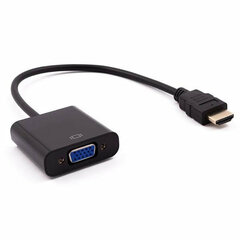 HDMI uz VGA Adapteris Nilox NXADAP01 Melns 15 cm цена и информация | Адаптеры и USB разветвители | 220.lv