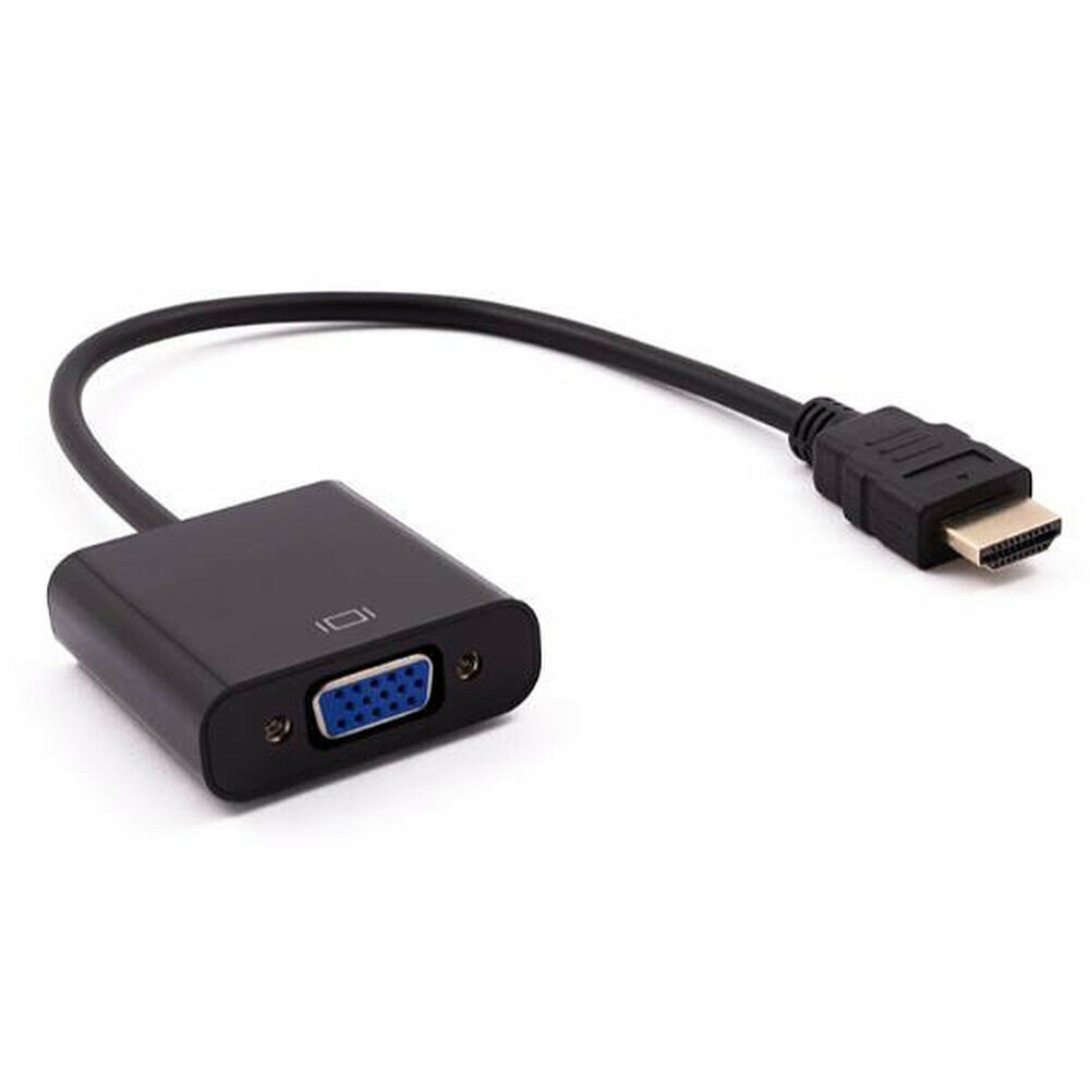HDMI uz VGA Adapteris Nilox NXADAP01 Melns 15 cm cena un informācija | Adapteri un USB centrmezgli | 220.lv