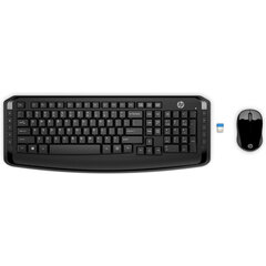 Клавиатура и мышь HP Teclado y ratón inalámbricos HP 300, чёрная, беспроводная цена и информация | Клавиатуры | 220.lv