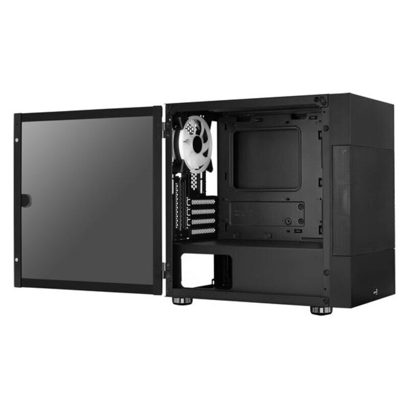 Micro ATX Midtower Korpuss Mars Gaming ATOMICBK LED RGB Melns cena un informācija | Datoru korpusi | 220.lv