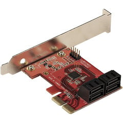 PCI Karte Startech 4P6G-PCIE-SATA-CARD cena un informācija | Kontrolieri | 220.lv