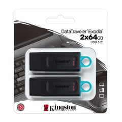 USB Zibatmiņa Kingston DataTraveler Exodia Zaļš 64 GB 2 pcs cena un informācija | USB Atmiņas kartes | 220.lv
