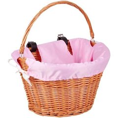 Плетеная корзинка Dreamer с ручкой, розовая цена и информация | Ящики для вещей | 220.lv