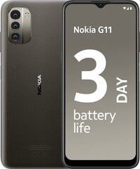 Nokia G11, 64 GB, Dual SIM, Charcoal cena un informācija | Nokia Mobilie telefoni un aksesuāri | 220.lv