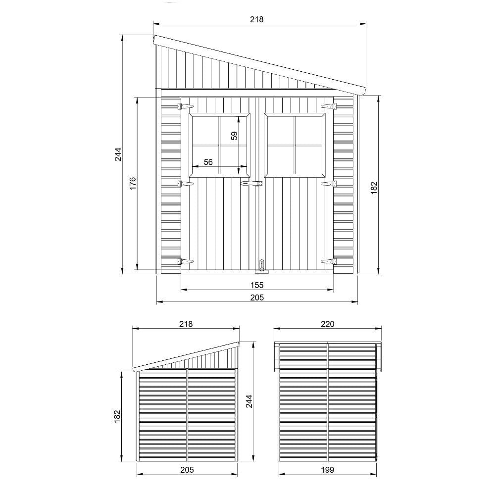Koka dārza māja Timbela M338A cena un informācija | Dārza mājiņas, šķūņi, malkas nojumes | 220.lv