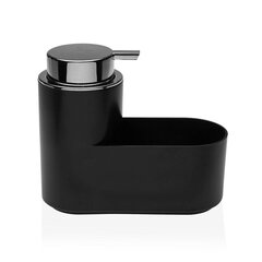 Дозатор мыла 2-в-1 Versa, чёрный, 7,5 x 14,5 x 17 см цена и информация | Аксессуары для ванной комнаты | 220.lv