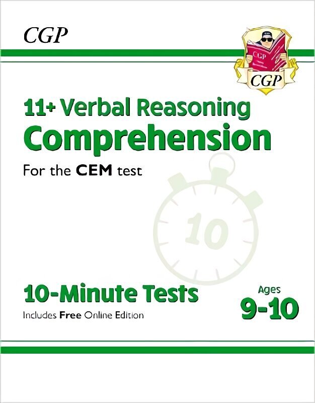 11plus CEM 10-Minute Tests: Comprehension - Ages 9-10 (with Online Edition) cena un informācija | Grāmatas pusaudžiem un jauniešiem | 220.lv