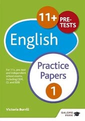 11plus English Practice Papers 1: For 11plus, pre-test and independent school exams including CEM, GL and ISEB цена и информация | Книги для подростков и молодежи | 220.lv