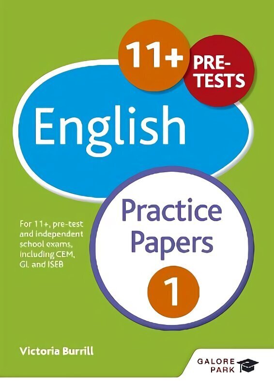 11plus English Practice Papers 1: For 11plus, pre-test and independent school exams including CEM, GL and ISEB цена и информация | Grāmatas pusaudžiem un jauniešiem | 220.lv