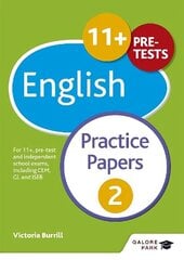 11plus English Practice Papers 2: For 11plus, pre-test and independent school exams including CEM, GL and ISEB cena un informācija | Grāmatas pusaudžiem un jauniešiem | 220.lv