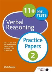 11plus Verbal Reasoning Practice Papers 2: For 11plus, pre-test and independent school exams including CEM, GL and ISEB цена и информация | Книги для подростков и молодежи | 220.lv
