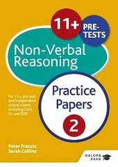 11plus Non-Verbal Reasoning Practice Papers  2: For 11plus, pre-test and independent school exams including CEM, GL and ISEB, 2 цена и информация | Книги для подростков и молодежи | 220.lv