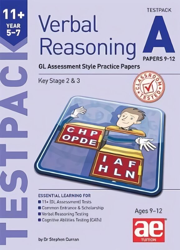 11plus Verbal Reasoning Year 5-7 GL & Other Styles Testpack A Papers 9-12: GL Assessment Style Practice Papers цена и информация | Grāmatas pusaudžiem un jauniešiem | 220.lv