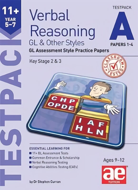 11plus Verbal Reasoning Year 5-7 GL & Other Styles Testpack A Papers 1-4: GL Assessment Style Practice Papers цена и информация | Grāmatas pusaudžiem un jauniešiem | 220.lv