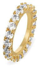 Сверкающее позолоченное кольцо с цирконами Troli VBR039G-A цена и информация | Кольца | 220.lv
