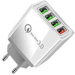 Ātrā uzlāde 4 USB LĀDĒTĀJS Quick Charge 3.0, cena un informācija | Lādētāji un adapteri | 220.lv