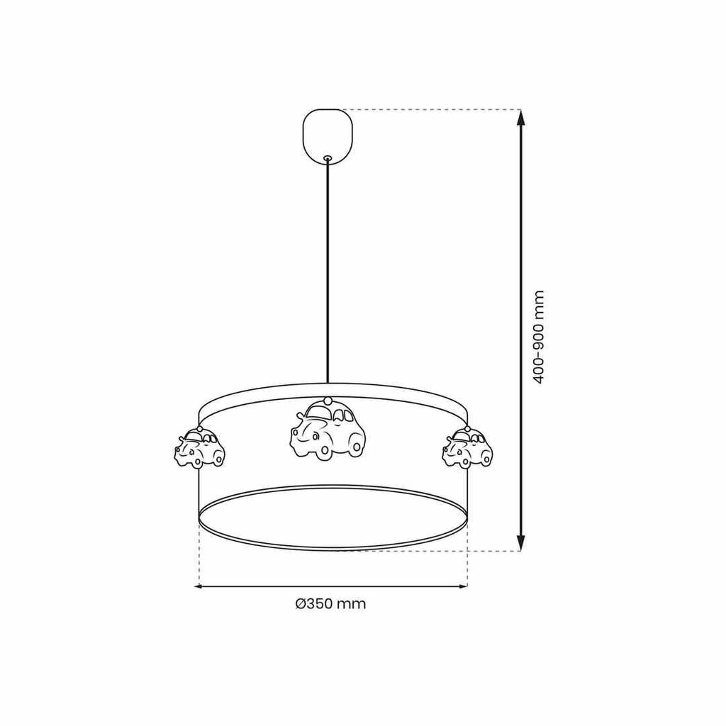 Piekaramā lampa Milagro AUTOMOBILE 1xE27 cena un informācija | Piekaramās lampas | 220.lv