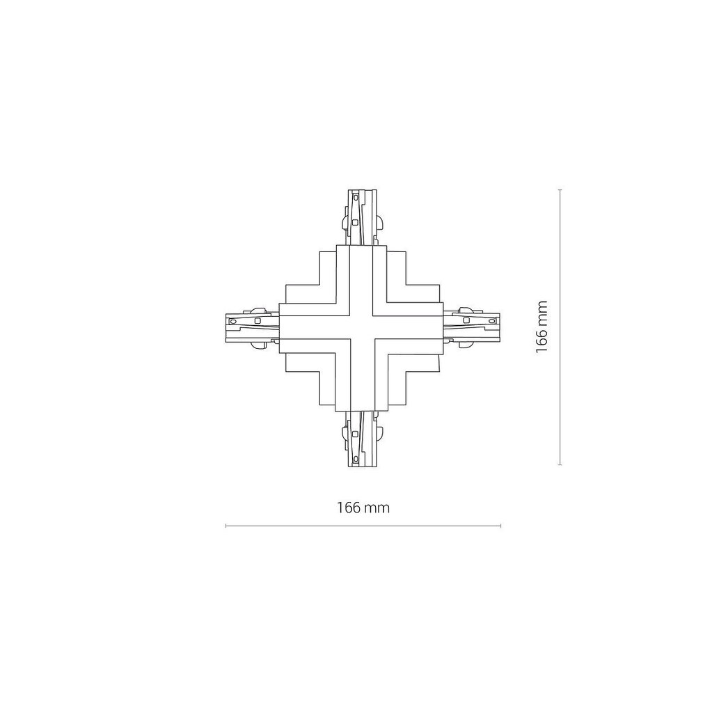 Sliežu X savienotājs Nowodvorski CTLS 8678 цена и информация | Sliežu apgaismojuma sistēmas | 220.lv