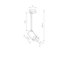 Griestu lampa Nowodvorski Mono Long S 7731 цена и информация | Потолочные светильники | 220.lv