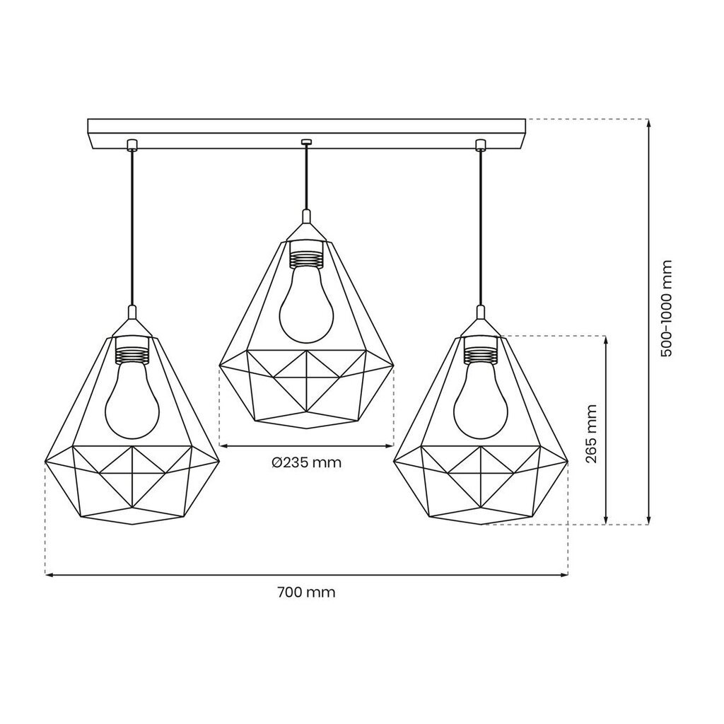 Piekaramā lampa Milagro BASKET WHITE 3xE27 cena un informācija | Piekaramās lampas | 220.lv